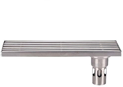 FCS Bathroom Duschrinne Edelstahl Ablaufrinne, Bodenablauf dusche Duschablauf sehr flach Duschabfluss Duschablaufrinne Duschrinne für Küche, Bad, Dusche, Garage und Keller (Size : 40cm)