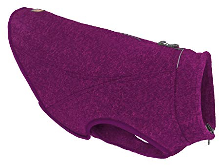 Kurgo Core Hunde-Pullover, Leichtes Fleece, Mit 2-Wege-Reißverschluss, Mit Hundegeschirr kompatibel, Größe L, Lila