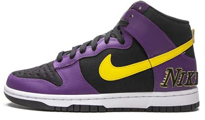 Nike Herren Basketball-Schuhe Dunk High EMB Lakers Schwarz Opti Yellow Court Purple/White 46 EU