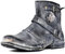 Stivali da uomo in pelle con suola in gomma Stivali da Moto da Motociclista Cowboy con cerniera Chukka Stivaletti Classico