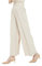 Tronjori Damen Hose Weites Bein Frauen Lange Hose mit Taschen Einfarbig Lose elastische Hohe Taille Freizeithose Business-Arbeitshose für Freizeit Arbeit Büro(L, Beige Kurz)