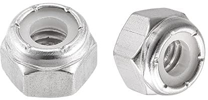 sourcing map 5/16-18 UNC Nylon Insert Hex Lock Nuts, 304 Stainless Steel, Plain Finish, 50pcs