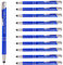 Pack 50 bolígrafos PERSONALIZADOS con tu nombre o texto | Brila Azul | Puntero para dispositivos móviles | Grabado a láser | Lote bolígrafos publicitarios, bodas, comuniones, merchandising…