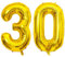 Number 30 Balloons Gold, 40 Inch Gold Helium Foil Number 30 Balloons, Large Number Balloon Age Balloon Self Inflating for Boys Girls 30th Birthday Wedding Anniversary Party Decorations(Digital 30)
