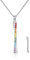 ABIGY Regenbogen LGBT Halskette 925 Sterling Silber LGBT Pride Bar Anhänger Love is Love Lesben Halskette Damen Gay Pride Weihnachten Halloween Ostern Schmuck Geschenk Weihnachten Geburtstag