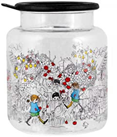 Muurla Glass jar w. Silicone lid 2l, 2 L