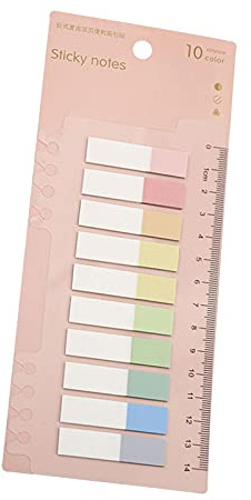 Limitoll Post-Seitenmarker, Aufkleber, 10 Farben, Dokumentenbedarf, Flagge, farbige Haftnotizen für Seitenmarker, Lesezeichen, 200 Stück