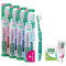 GUM PRO SENSITIVE Zahnbürste | ultraweiche Borsten für empfindliche Zähne und Zahnfleisch | kompakter Kopf | 4 x 1 Stück (mit 1 Gratisprobe)
