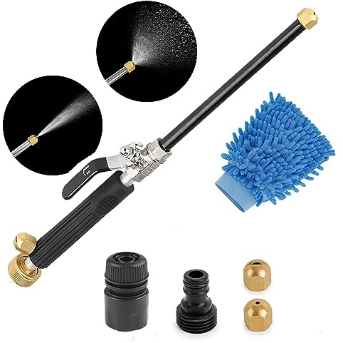 High Pressure Hose Attachment for Garden Hose, Portable Pressure Washer Wand,20 MPA Hydro 2-in-1 High Pressure Power Washer Extension Hose Tools for Car Home Garden Water Pet Wash
