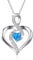 CHENGHONG Unendlichkeit Kette Damen 925 Sterling Silber Blau Opal Unendlichkeit Anhänger Herz Halskette Geschenke für Frauen Opal Schmuck für Mutter Mama……