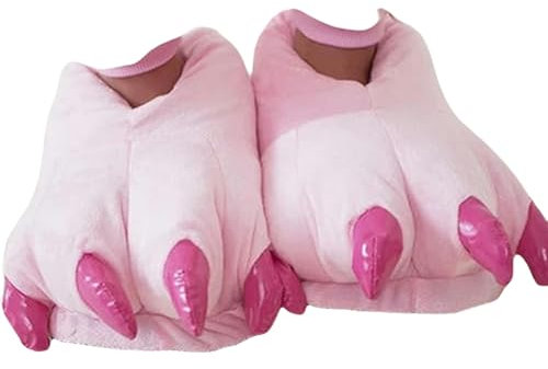Gyios Ciabatte Donna Invernali Slifori di Peluche per Pavimenti per Interni Morbidi Caldi Invernali-rosa-35-40