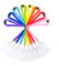 Packung mit 8 strapazierfähigen Polyester Lanyards mit Sicherheitsverschluss & wasserdichten transparenten Kartenhaltern - Verfügbar in Regenbogen-Mix & einfarbigen Farben (Mehrfarbig 8, Mit Haltern)…