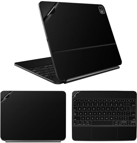 IMMOENUC 3-in-1 Tablets Skin Sticker Decals for 2024 iPad Pro M4 (A2836/A2837) Magic Keyboard 11 inch Full Body Protective case Vinyl Durable Materials wrap Cover Self-Adhesive,Pre-Cut(Black)