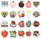 UR URLIFEHALL 20 Pcs 20 Styles Silicone Focal Beads Teacher Silicone Beads Apple Pencil Blackboard Book Beads for Keychain Making Pens