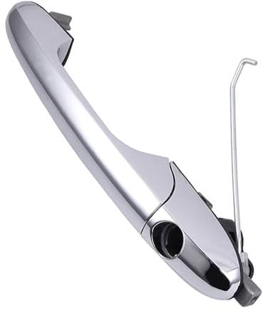 GIONAR 735592026 735592012 73545876 Left Car Door Handle for Fiat 500, Left Passenger Side Outer Chrome Door Handle, Compatible with 2007-2016 Fiat 500, 2008-2016 Abarth 500 595 695 (Silver)