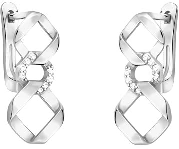 SOFIA MILANI - Damen Ohrringe 925 Silber - mit Zirkonia Steinen - Geometrie Ohrhänger - E2652
