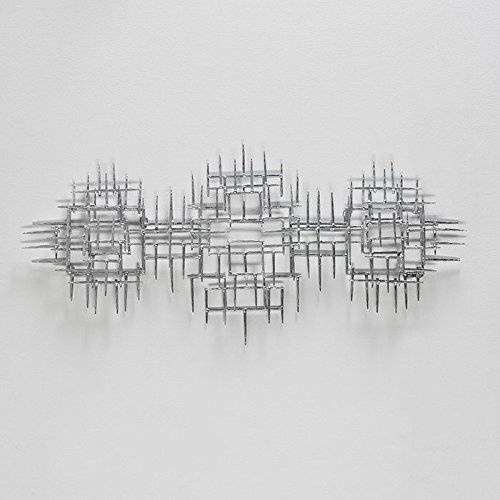 ESCULTURA 120X6X60 METAL PLATA