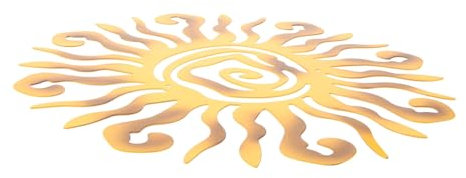 Ciieeo Metall Sonnen-design-anhänger Dekorativer Wandanhänger Aus Eisen Für Außenbereich Und Zuhause Hängedekor Handwerk