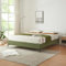 [en.casa] Doppelbett Lilla 180 x 200 cm Bettgestell mit abnehmbarem Bezug Cord Bett mit Lattenrost Polsterbett Grün
