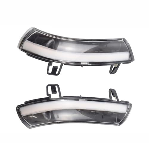 Yoegerery 2 Stück Dynamische LED-Blinker im Rückspiegel für VW Golf 5 6 GTI MK5 Jetta Passat B5.5 B6 Sharan Superb (Transparent)