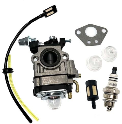 AM Vergaser Satz mit Zündkerze für Einhell BG-BC 43/1 AS 1,7PS / 1,24KW, BG -PT 3041 Motorsense Freischneider