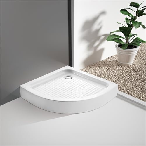 WLCGYD Acrylic Bathroom Tray, Small/Large Shower Tray for Quadrant Shower Enclosure/Wetroom, 70 80 90 100 120 Cm, with Free Waste(80x120cm)