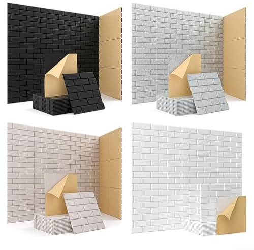 Feeshoppher Lot de 6 panneaux muraux acoustiques en feutre de fibre de polyester pour hôtels, écoles, jardins d'enfants, 30 x 30 cm, décoration murale noire