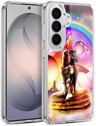 Head Case Designs Officially Licensed Random Galaxy Cat & Electric Pancakes Space Llama Gel Case [Military Grade Protection] Compatible with Samsung Galaxy S26 Plus and Compatible with MagSafe