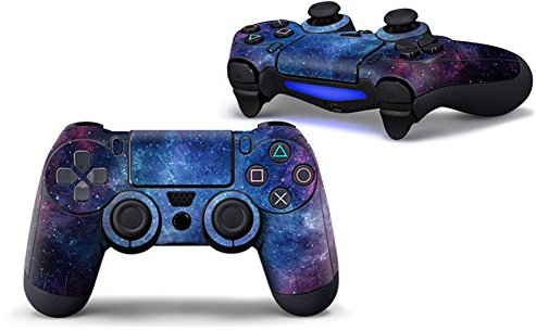 Morbuy PS4 Vinyle Skin Autocollant Sticker Decal de Protection pour Sony Playstation 4 PS4 Slim PS4 Pro Dualshock Manette x 1 (Sky Deep Blue)