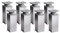 Sossai Möbelfüße MFV1, 8er Set, Höhe 60 mm, höhenverstellbar, Vierkantprofil 40 x 40 mm, Aluminium eloxiert, passend für Regale und Sideboards