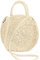 Minetom Stroh Crossbody Tasche Frauen Weben Umhängetasche Runde Sommer Strand Geldbörse und Handtaschen B Beige 28x28x10 cm