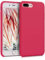kwmobile Hülle kompatibel mit Apple iPhone 7 Plus/iPhone 8 Plus Hülle - Silikon Handy Case - Handyhülle weiche Oberfläche - kabelloses Laden - Fuchsia Rot