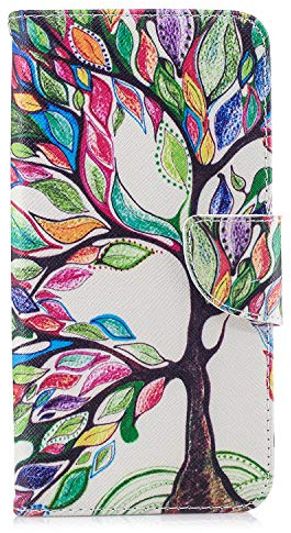 Thoankj for Samsung Galaxy A10 Phone Case, Flip Shockproof PU Leather Wallet Cover with Stand Magnetic Card Slots Holder TPU Gel Bumper Folio Slim Fit Protective Case The Tree of Life