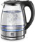 Taylor & Brown Blue LED Illuminated 1.7L Electric Glass Kettle Cordless Portable Design