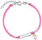 Maverton Kinder ID Armband 925 Silber mit Gravur + personalisierte Geschenkbox - Baby Armkette mit Anhänger - Namensarmband für Mädchen zur Geburt zur Taufe - Länge: 13-16 cm - Rosa - Engel