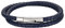 Cupimatch Herren Lederarmband, Leder Kordelkette Geflochten Armband Wickelarmbänder mit Edelstahl Magnetverschluss - zum zweimaligen Umwickeln, Blau