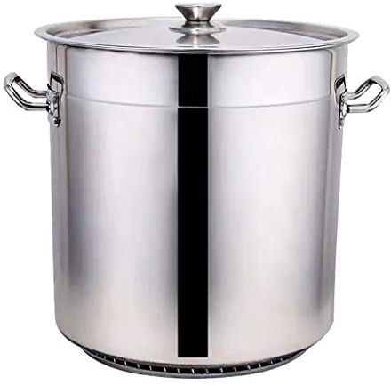 Olla Grande, diámetro 30 cm, Altura 32 cm, 20 litros, de Acero Inoxidable, de Gran Capacidad Espesada, Inferior Compuesto