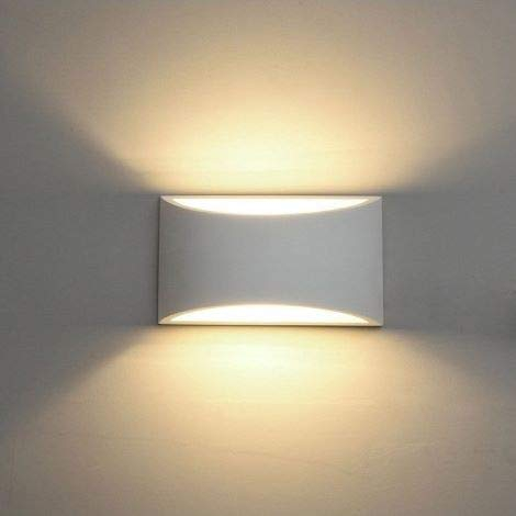 Universo Led - Applique da Parete in Gesso Doppia Emissione Verniciabile - Attacco 1xG9 Moderno per Illuminazione Interni