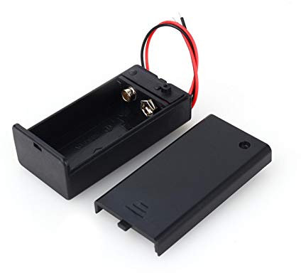 Boîtier de support de batterie 9V Volt PP3 Boîtier CC avec interrupteur marche/arrêt de fil avec couvercle pour batteries 9V Standard Source d'alimentation externe