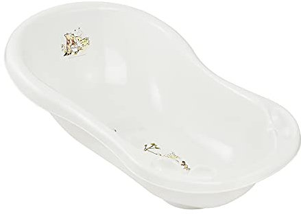 keeeper Winnie Ergonomische Babywanne mit Stöpsel, Ab 0 bis ca. 12 Monate, 84 cm, Maria, Weiß