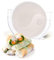 BANU Rice Paper Water Bowl with Side Pocker Holder for Rice Paper Wrappers for Spring Rolls, Summer Rolls. Spring Roll Maker, Banh Trang Holder (1)