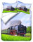HNHDDZ 3D Train Bettbezug-Set für Kinder Junge Mädchen Jugendliche Bettwäsche-Set Bahn Eisenbahn Landschaft Muster Bettbezug und Kissenbezug (Stil 2,135x200 cm)
