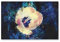 Leuchtblume in der Dunkelheit - Wandbild Kunstdruck Poster Gemälde Kunst (30x20 cm)