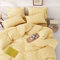 ETDIFFE Parure de lit 3 pièces en Microfibre Douce et légère avec Housse de Couette à Motif géométrique Vichy pour Grand lit, Jaune