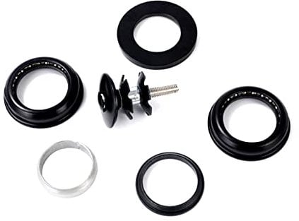 JarKuen 1 Set MTB Threadless External Headset Bearings Steel Bicycle Headset Threaded Bicycle Stem Headset Spacer for Mountain Road Bike