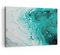 Wandbilder Dekoration Wohnzimmer Abstraktion Türkis Flüssigkeit Bilder auf Leinwand 120x80cm Leinwandbild Schlafzimmer Deko Wand Kunstdruck Art Groß XXL Wanddeko Bild Wall Decor Canvas AA120x80-4572