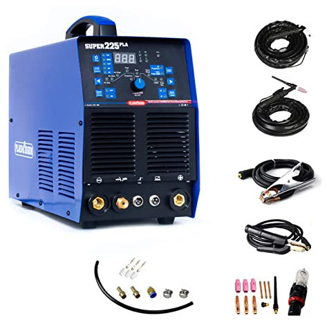 PLASMARGON SUPER225PLA Saldatrice+Taglierino al plasma 7 in 1 200A AC/DC TIG/MMA/PLUSE Saldatore multifunzione, 50AMP CUT- 2T/4T Attrezzatura per saldatura alluminio
