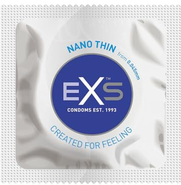 EXS | Nano Thin-Kondome | Eines der dünnsten Qualitätskondome | Vegan | 100er-Pack