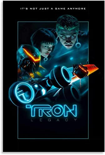 Enartly Leinwand Druck Poster Tron Poster und Wandkunst Moderne Familienschlafzimmer Dekor 50x70cm Kein Rahmen