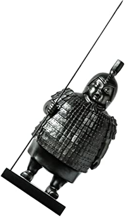 HOMSFOU Terrakotta-Krieger Und Pferdedekoration Soldat Action- Figuren R?mischen Krieger Figuren Viking Krieger Statue Soldat Garten Statue Auto- Römisch Antikes Rom Harz Ritter Büro